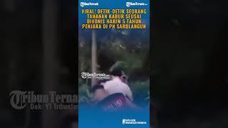 Viral! Detik-detik Tahanan di Jambi Kabur Lari & Lompati Pagar usai Divonis 5 Tahun di PN Sarolangun