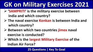 Important Military Exercises 2021 | GK on Military Exercises | Military Exercises Current Affairs