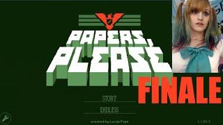 Papers Please Let's Play ~ PART 7 FINALE ~ BabyZelda Gamer Girl