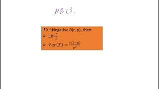 3.2 Negative Binomial Distribution and Its mean and variance负二项分布