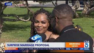 Surprise KTLA-TV  Valentine's Day Proposal for Robbins Brothers Couple