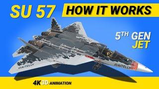 Su-57 5th generation fighter jet | How it Works #jets #fighterjet #planes