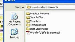 Export to PDF: Movie Magic Screenwriter 6.0 Tutorial