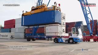 The new Terberg hydrogen terminal tractor tested in the port of Rotterdam