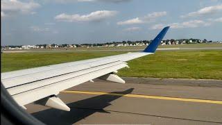 Delta Connection ERJ-175LR pushback + departure from Boston ( BOS )