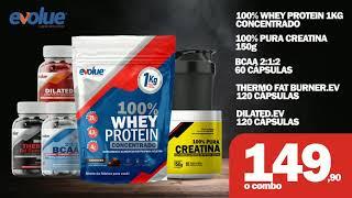 Whey Protein Concentrado 1Kg + Thermo Fat Burner + Bcaa 2:1:1 60 Cáps + Creatina 150g + Coqueteleira