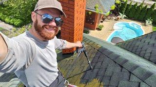 Cleaning a very dirty roof.#cleaning