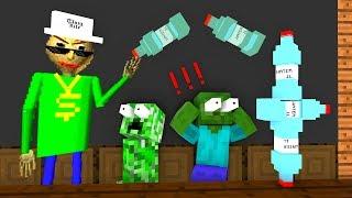 Monster School : BOTTLE FLIP Challenge - Minecraft Animation