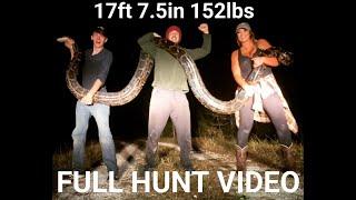 17ft 7.5in MONSTER Python Full Hunt Video | Snakeaholic