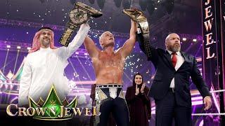 Triple H presents the Crown Jewel Title to Cody Rhodes: Crown Jewel 2024 highlights