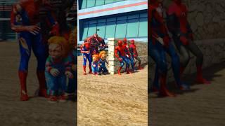 The battle between zombie Hulk, Captain Marvel, Wonder Woman and the chainsaw headed Spider man