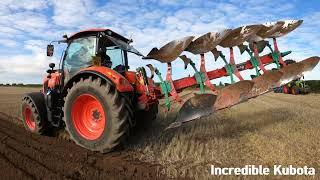 2022 Kubota M7-173 Premium KVT 6.1 Litre 4-Cyl Diesel Tractor (170 / 175 HP) with Kverneland Plough