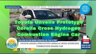 Toyota unveils prototype Corolla Cross hydrogen combustion engine car