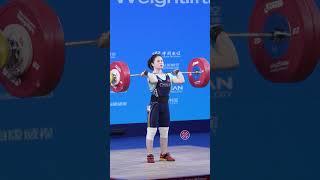 133 kg Clean jerk wc.59kg️‍️.#weightlifting #world #record #viral #cleanjerk #new #shorts #china