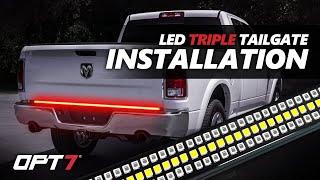 How to install OPT7 Redline Tailgate Light Bar on 2018 4th Dodge Ram