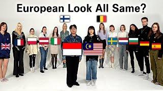 2 Asian Guessing 12 European's Nationality! European Look all same?