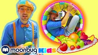 BLIPPI Visits Funtastic Playtorium | ABC 123 Moonbug Kids | Fun Cartoons | Learning Rhymes