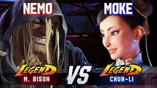 SF6 ▰ NEMO (M.Bison) vs MOKE (Chun-Li) ▰ High Level Gameplay