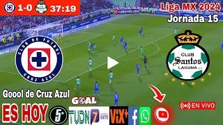 Cruz Azul vs. Santos en vivo, donde ver, a que hora juega Cruz Azul vs. Santos Liga MX 2024