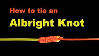 Fishing Knots - How to tie an Albright Knot. (Braided line to Fluorocarbon leader line).