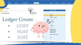 How create GST Ledger in Tally | GST in Tally Prime | CGST | SGST | IGST | All about GST