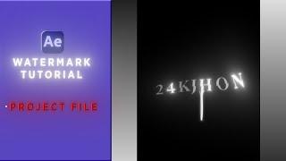 After Effects (2018-2024) Watermark For Edits Tutorial