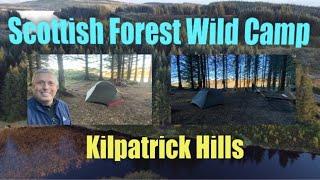 Scottish Forest Wild Camp on the Hills by a Loch: Embracing the Cold Adventure