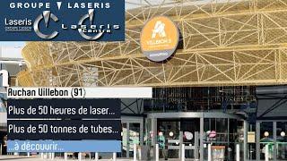 Laser Tube - Groupe Laseris - Exemple de découpe laser gros tubes - Auchan Villebon