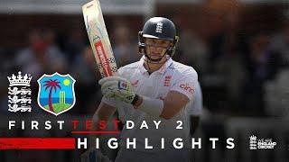 Smith Hits 70 & Stokes' 200th Wicket | Highlights - England v West Indies Day 2 | Rothesay Test 2024