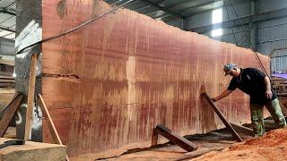 Dangerous Fastest Big Chainsaw Cutting Wood Machine | Incredible Modern Woodworking Factory