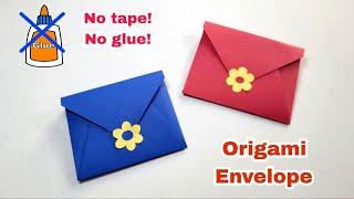 How to make Envelope without Glue / Tape | Envelope making at Home | Origami Envelope DIY