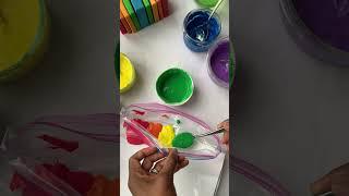 HOW TO MAKE A RAINBOW SENSORY BAG FOR KIDS #diy #art #sensorylearning #satisfying