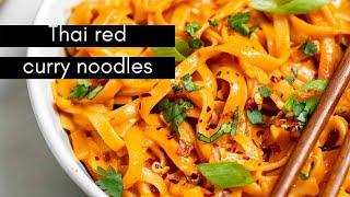 Vegan Thai Red Curry Noodles