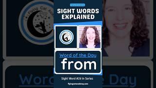 "FROM" explained: making sense of English sight words.  #shorts  #sightwords #structuredliteracy