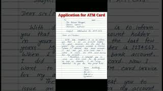 Application for ATM Card