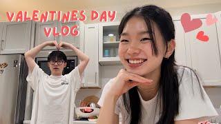 VALENTINE’S DAY VLOG  making vday treats, brunch, pizza night