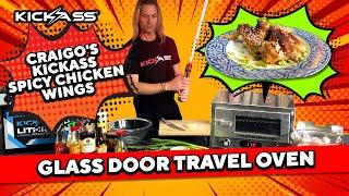 Craigos KickAss Hot Wings! KickAss 12V 130W Portable Travel Oven Small - Glass Door and Thermometer