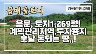 (계약완료)양평전원주택 (토지) 투자용지최고! 가격최고!(매물번호14338)