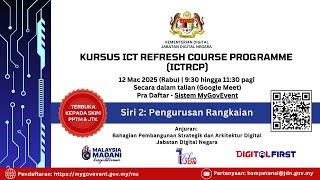 Kursus ICT Refresh Course Programme (ICTRCP) Siri 2/2025