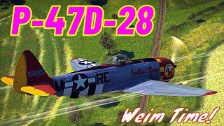 Having fun in the P-47D-28! Pound that ground, baby! YEAH!