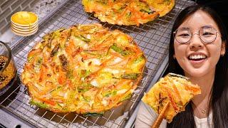 CRISPY Korean Vegetable Pancake  (The TRENDING way to eat your veggies!)