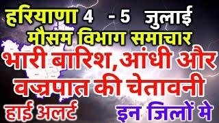 Haryana Weather हरियाणा मौसम 4 July 2024 Haryana Mausam News Gurugram Weather