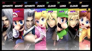 Super Smash Bros Ultimate Amiibo Fights – Sephiroth & Co #130 Final Fantasy & Super Mario team ups