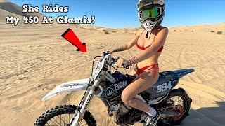 She Rides My 450 Glamis Dunes - Buttery Vlogs Ep169