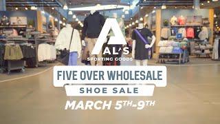 Al’s Sporting Goods $5 Over Wholesale Shoe Sale