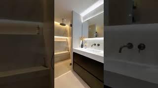 Boring bathroom? This LED Mirror changes everything  #inyouths #ledmirror #showerdoor #bathroom