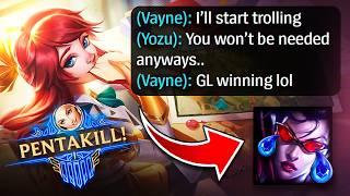 This Vayne wanted to troll my game but little did she know I can carry 4v5