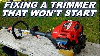 Troybilt 4cycle trimmer won't start.