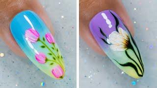 Best Ombre Flower Nail Art Ideas 2023 | #tutorials New Spring Nails Compilation