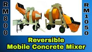 Reversible Mobile Concrete Mixer Plant, RM800, RM1050